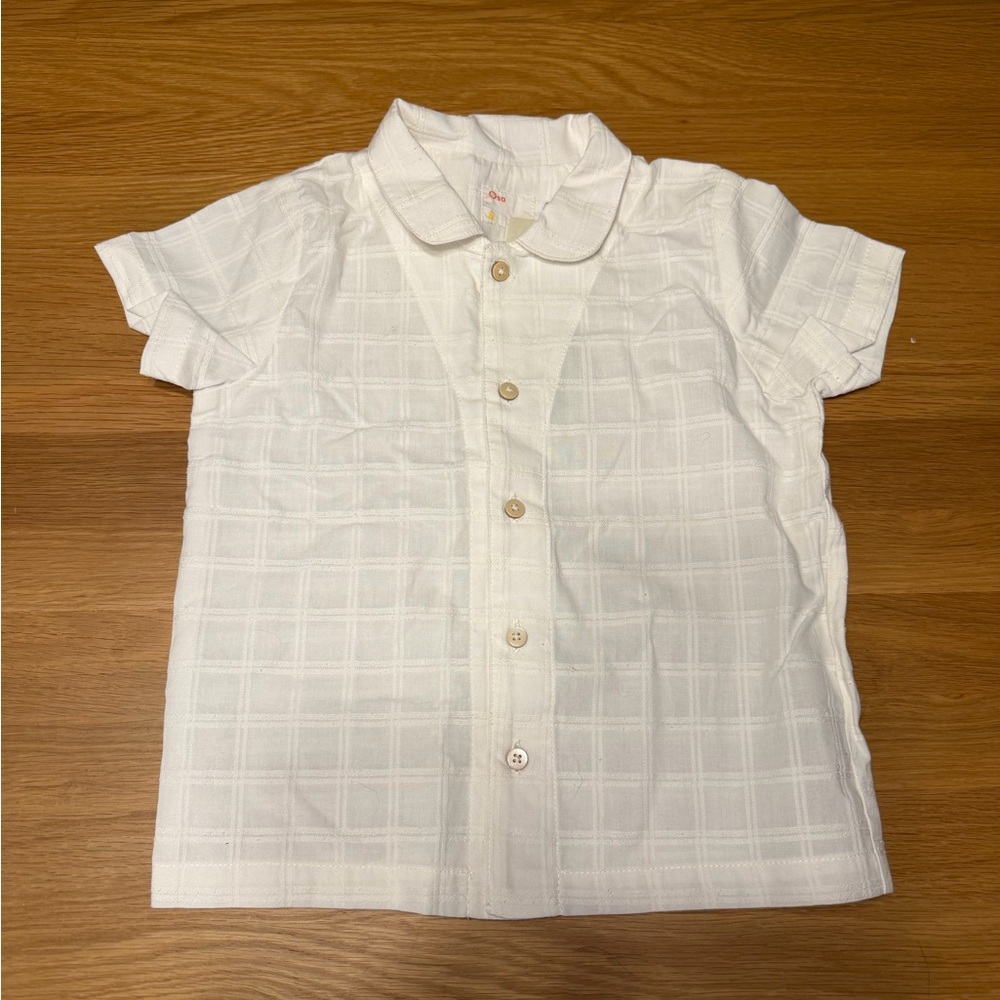 Oso & Me windowpane button down shirt